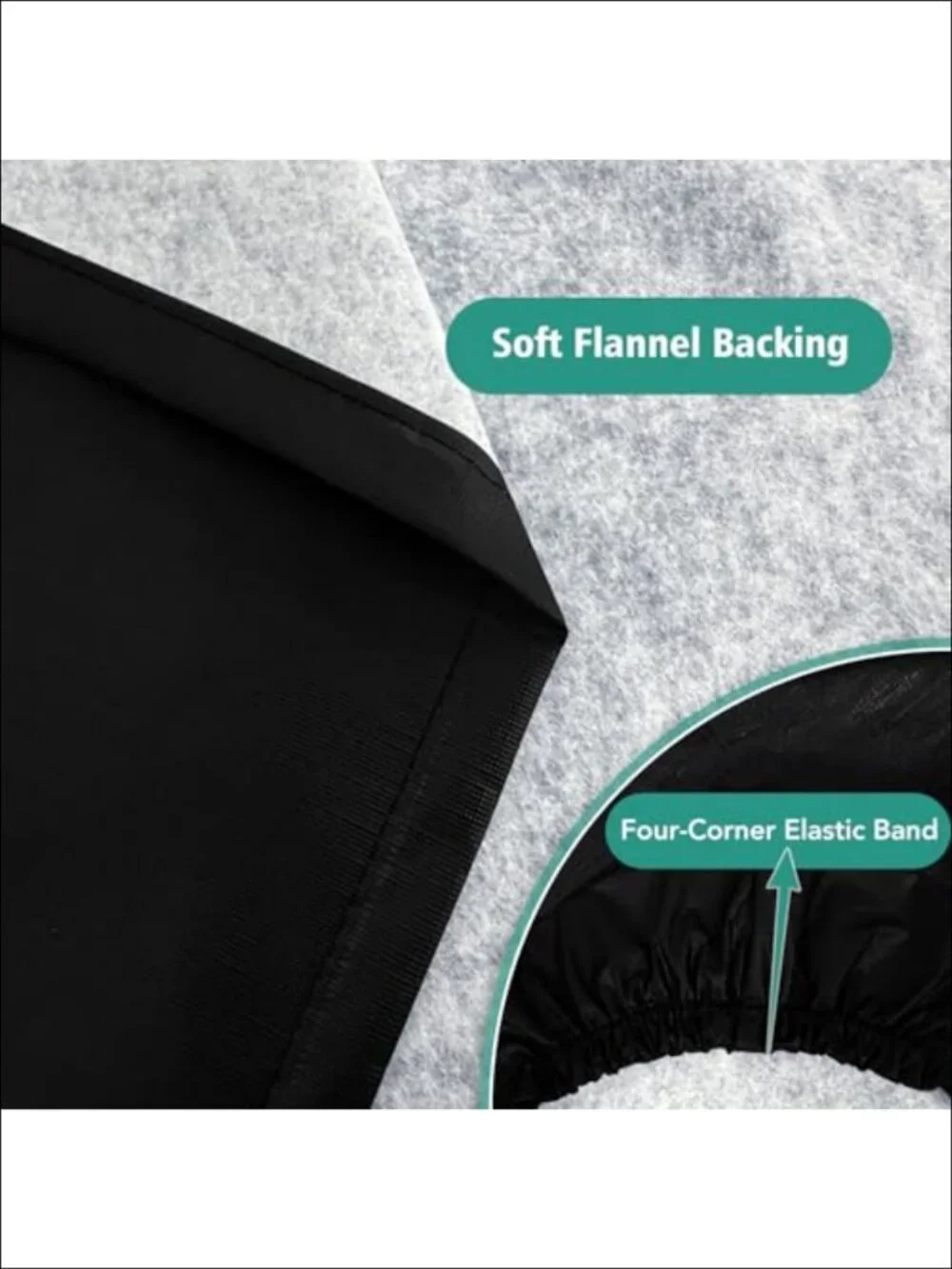 Waterproof Vinyl Flannel Backed Tablecloth Rectangular Folding Table Cover 6